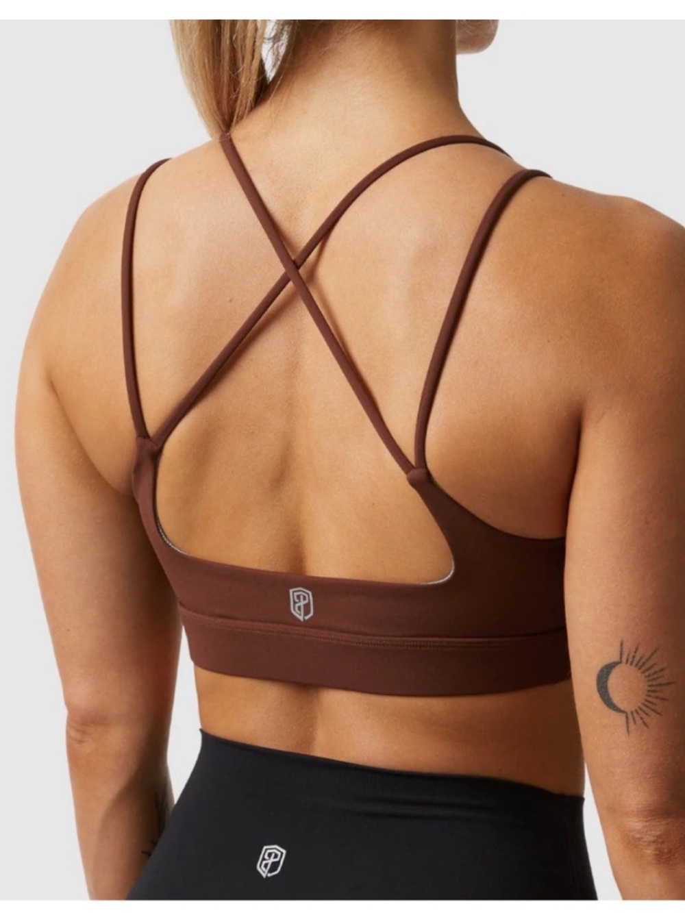 Born Primitive Exhale Sports Bra XL Chicory Brown NWT Strappy Workout Gym Active